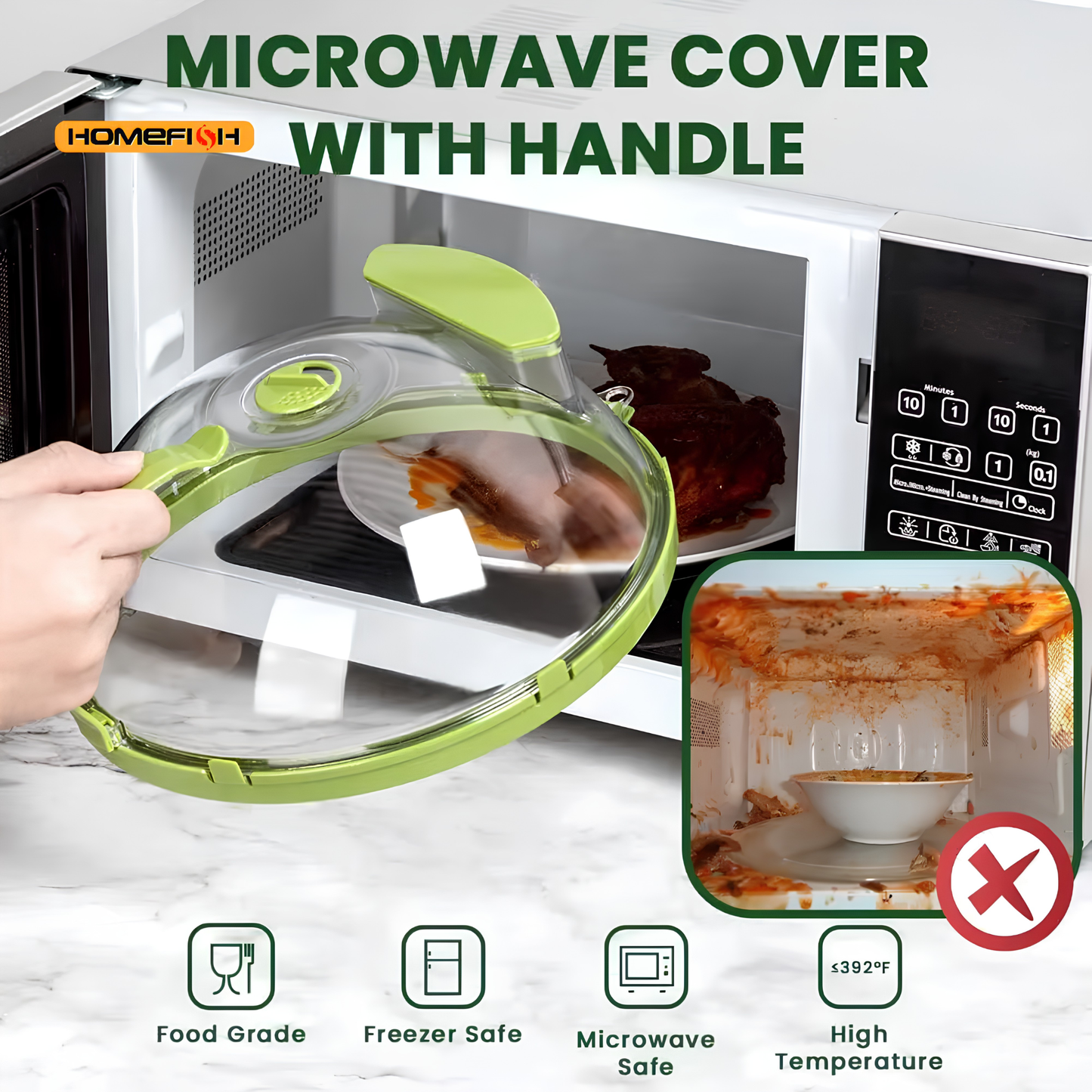 Tapa Antisalpicaduras para Microondas